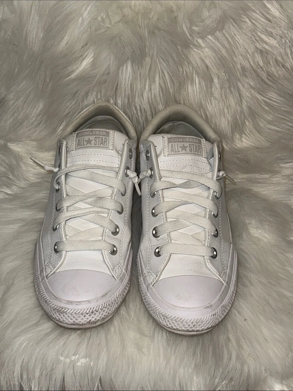 Converse White Low-Top All Star Canvas Sneakers